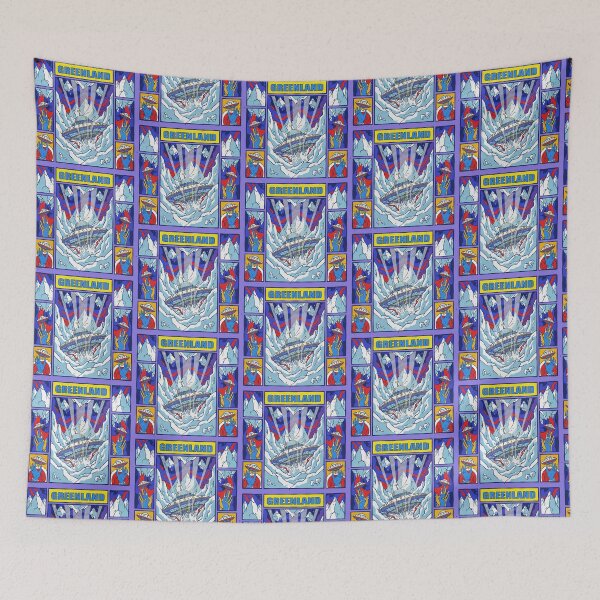 Item preview, Greenland Arctic UFO Crash Retro Comic Pop Art designed and sold by zzz888.