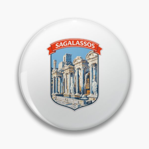 Item preview, Sagalassos Ancient City Turkey Travel Art | Vintage Color-Block Sticker & T-Shirt designed and sold by NewNomads.