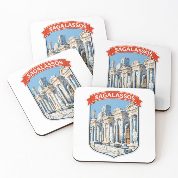 Item preview, Sagalassos Ancient City Turkey Travel Art | Vintage Color-Block Sticker & T-Shirt designed and sold by NewNomads.