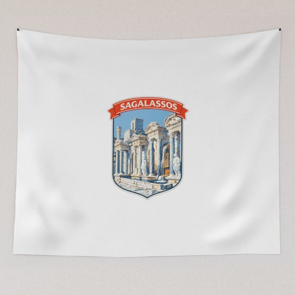 Item preview, Sagalassos Ancient City Turkey Travel Art | Vintage Color-Block Sticker & T-Shirt designed and sold by NewNomads.