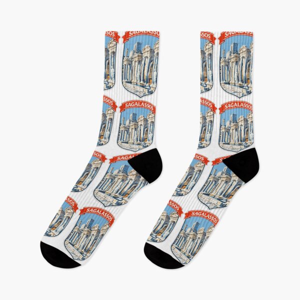 Item preview, Sagalassos Ancient City Turkey Travel Art | Vintage Color-Block Sticker & T-Shirt designed and sold by NewNomads.