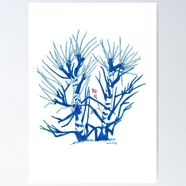 Item preview, Blue trees designed and sold by annhegg.