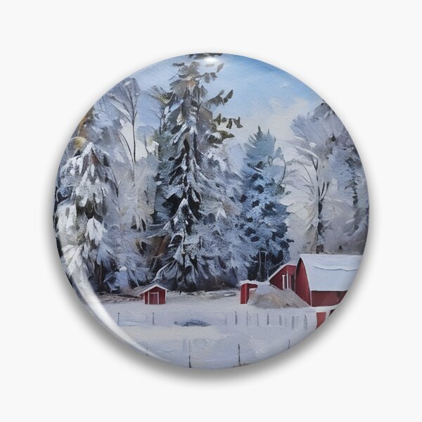 Item preview, Red Barn in Winter designed and sold by tomorrowsart.