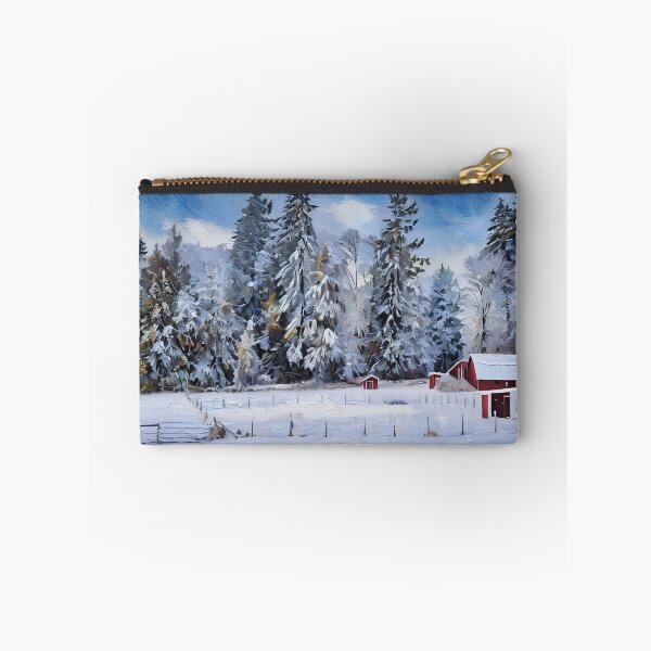 Item preview, Red Barn in Winter designed and sold by tomorrowsart.