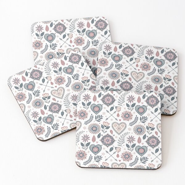 Item preview, Nordic Romantic Folk Borders Mix | Cozy Scandinavian Folk designed and sold by Shuga-Design.