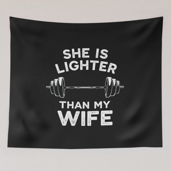 Item preview, She Is Lighter Than My Wife Sarcastic Gift For Gym Lovers designed and sold by Martysstore.