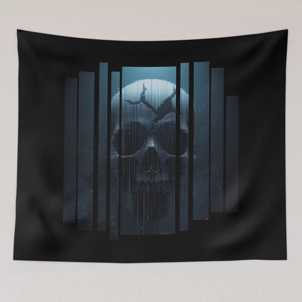 Item preview, Pixel Skull with “Born in the Grid” 2 designed and sold by Neon G.
