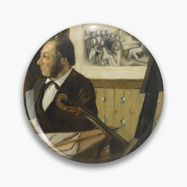 Item preview, The Cellist Pilet by Edgar Degas: Musical Portrait Fine Art Print designed and sold by artofuniverse.