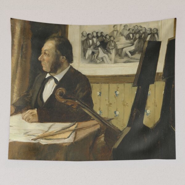 Item preview, The Cellist Pilet by Edgar Degas: Musical Portrait Fine Art Print designed and sold by artofuniverse.