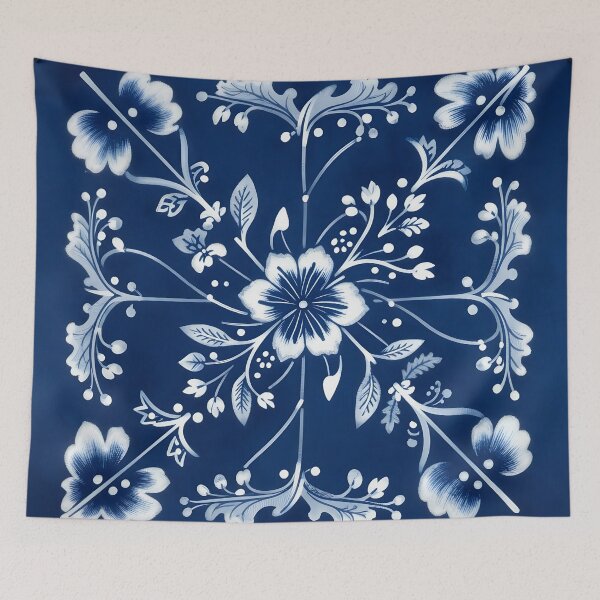 Item preview, Miaozu Batik in Blue and White Repeatable designed and sold by Sharon Schwalbe.
