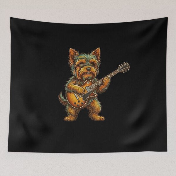 Item preview, Vintage Retro Yorkie Rock designed and sold by designsbyaneta.