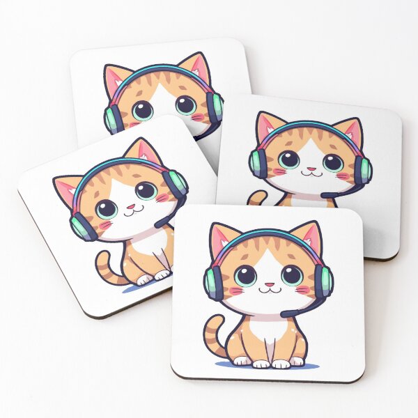Item preview, Cute Gamer Cat Illustration designed and sold by Art-Design-EM.