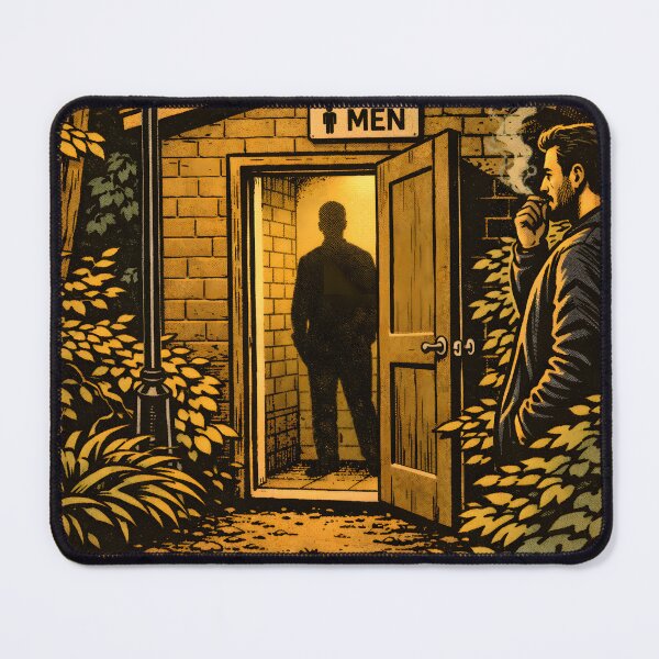 Item preview, Restroom at night designed and sold by Leatherandsmoke.
