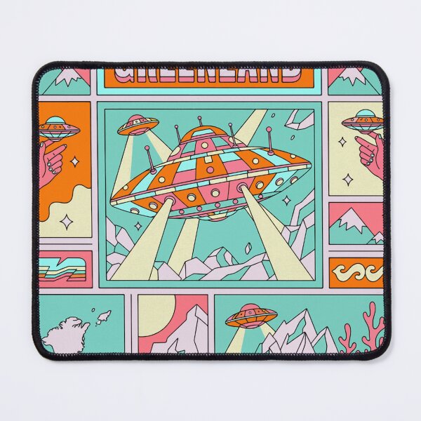 Item preview, Greenland Retro Comic UFO Pastel Pop Art designed and sold by zzz888.