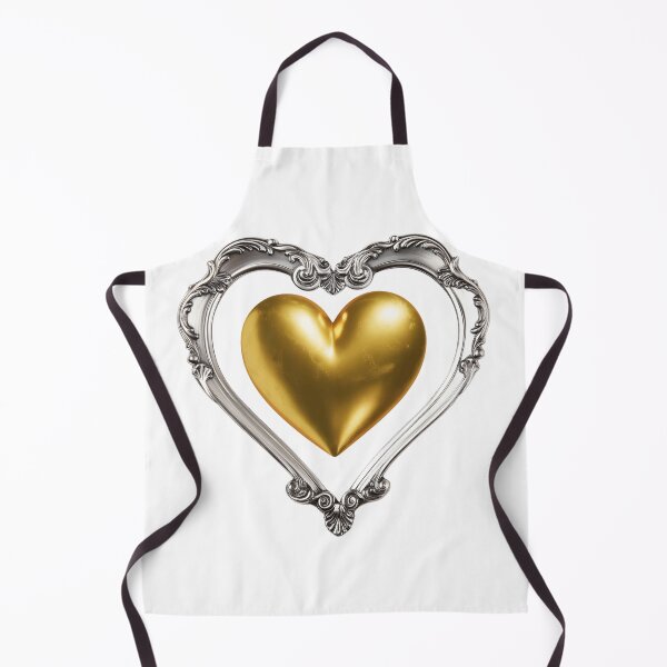 Item preview, Luxury Golden Heart in Ornate Vintage Silver Frame designed and sold by StickerBuild07 .
