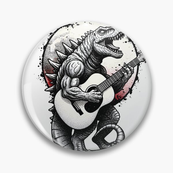 Item preview, Vintage Guitar Shirt For Men Women Kids Dinosaur Playing Acoustic Guitar Cool Rock Graphic Shirt Electric Bass Player designed and sold by treesdesign.