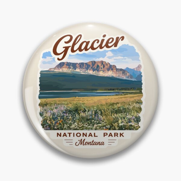 Artikelvorschau, Aufkleber für den Glacier-Nationalpark entworfen und verkauft von Gideon Emmerich.