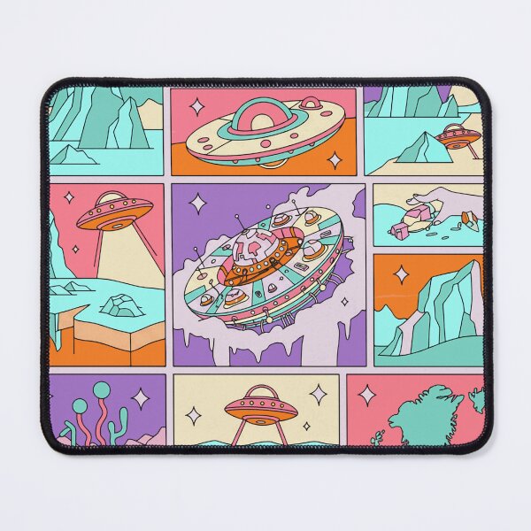 Item preview, Greenland Arctic UFO Mystery Retro Comic Pastel Pop Art designed and sold by zzz888.