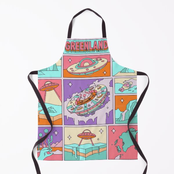 Item preview, Greenland Arctic UFO Mystery Retro Comic Pastel Pop Art designed and sold by zzz888.