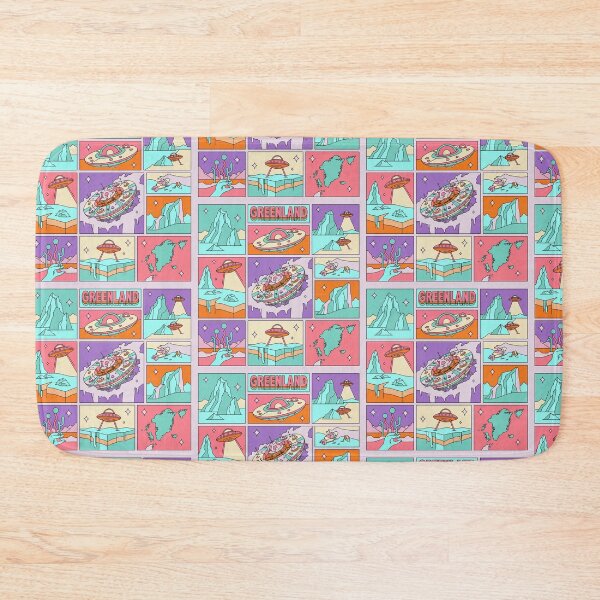 Item preview, Greenland Arctic UFO Mystery Retro Comic Pastel Pop Art designed and sold by zzz888.