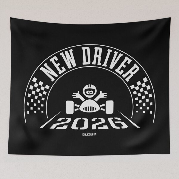Item preview, New Driver 2026 (Driver’s License / Driving Licence / White) designed and sold by MrFaulbaum.