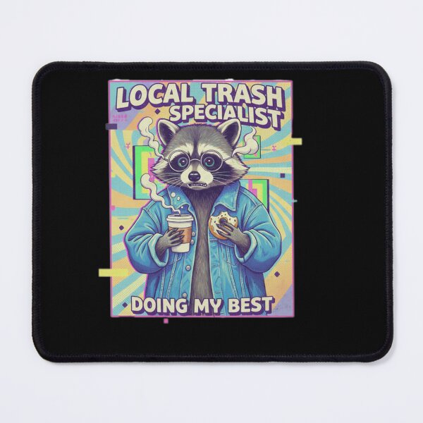 Item preview, Local Trash Specialist Raccoon - Retro Aesthetic Design designed and sold by SlientOrbit.