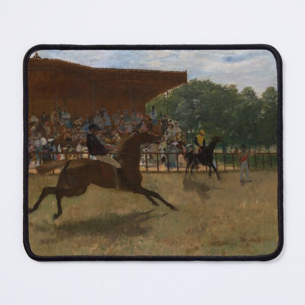 Item preview, The False Start by Edgar Degas: Impressionist Equestrian Racing Poster designed and sold by artofuniverse.