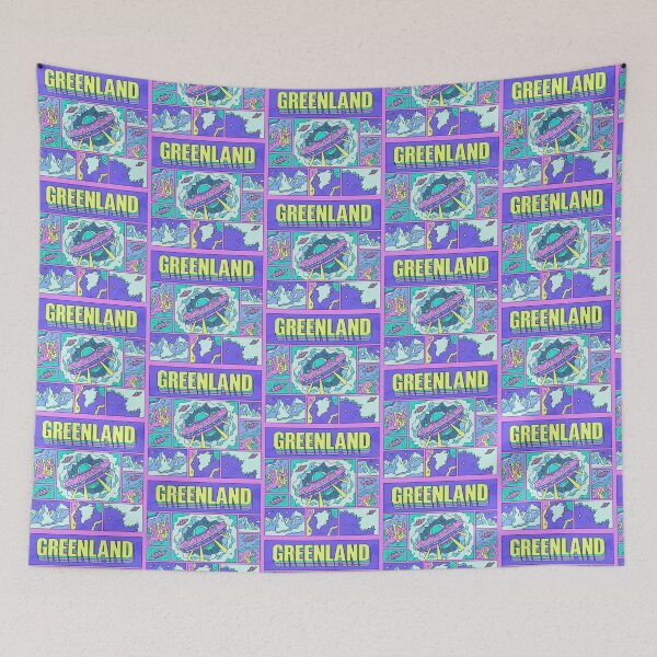 Item preview, Greenland Arctic Alien Base Retro Pop Art Comic designed and sold by zzz888.