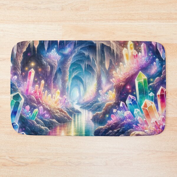 Item preview, Rainbow Crystal Cave - Magical Inner Earth River designed and sold by FriskyLemur.