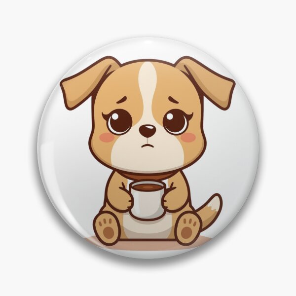 Item preview, Cute Coffee Lover Dog Illustration designed and sold by Art-Design-EM.