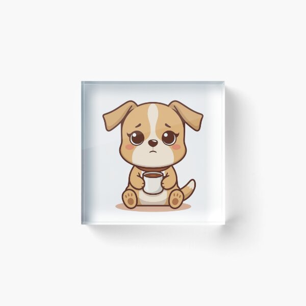 Item preview, Cute Coffee Lover Dog Illustration designed and sold by Art-Design-EM.