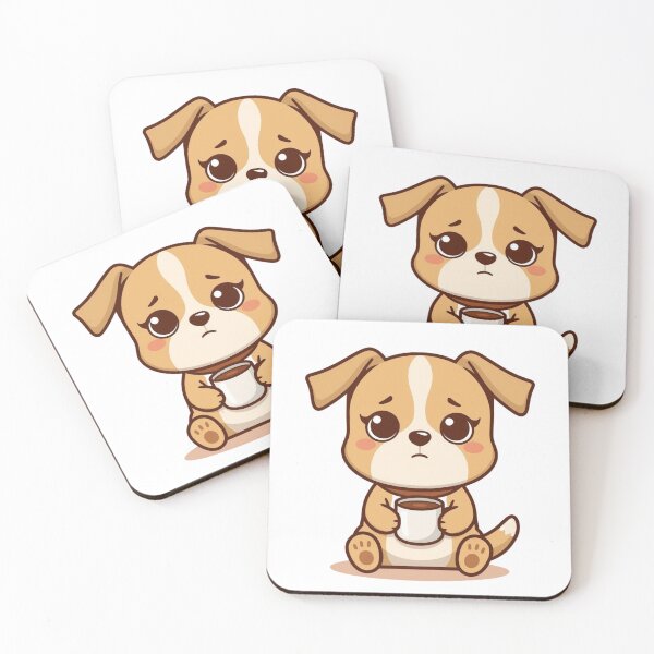 Item preview, Cute Coffee Lover Dog Illustration designed and sold by Art-Design-EM.