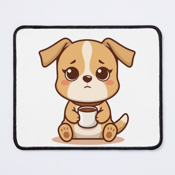 Item preview, Cute Coffee Lover Dog Illustration designed and sold by Art-Design-EM.
