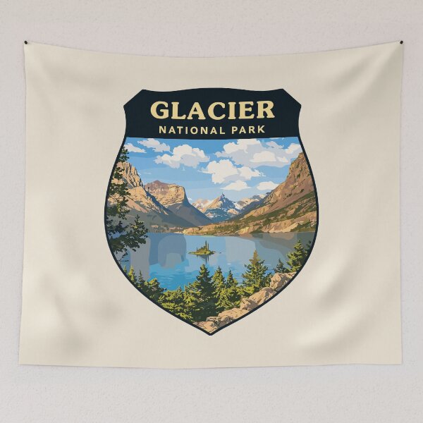 Item preview, Glacier National Park Sticker designed and sold by Gideon Emmerich.