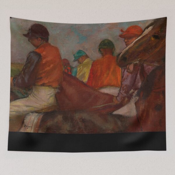 Item preview, Copy of The False Start by Edgar Degas: Impressionist Equestrian Racing Poster designed and sold by artofuniverse.