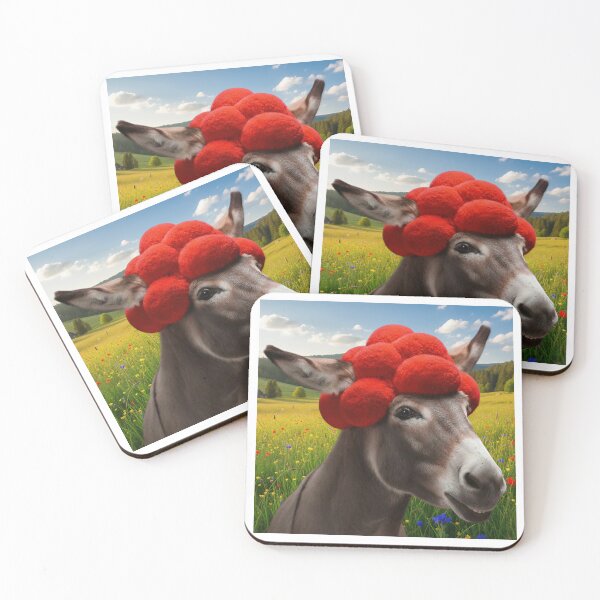 Item preview, Black Forest Donkey - Esel mit Bollenhut - Schwarzwald Humor designed and sold by iL PhotoArt Germany.