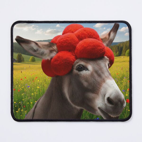 Item preview, Black Forest Donkey - Esel mit Bollenhut - Schwarzwald Humor designed and sold by iL PhotoArt Germany.