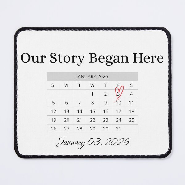 Item preview, Our Story Began Here — Custom Date Calendar Heart | Personalized Couple Gift | Anniversary & Valentine Design designed and sold by Giftly Love.