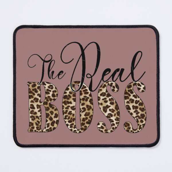Item preview, The Real Boss – Leopard Print Cheetah Aesthetic Typography designed and sold by CoquetteDigitalArt.