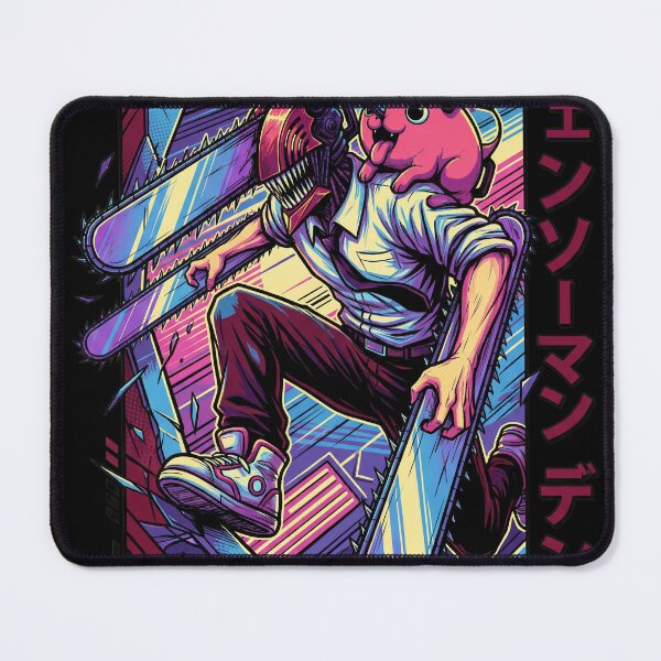 Item preview, Retro 80s Boy Chainsaw Pet Neon Vaporwave Synthwave Sunset Katakana Design   designed and sold by Senpaiwaves.