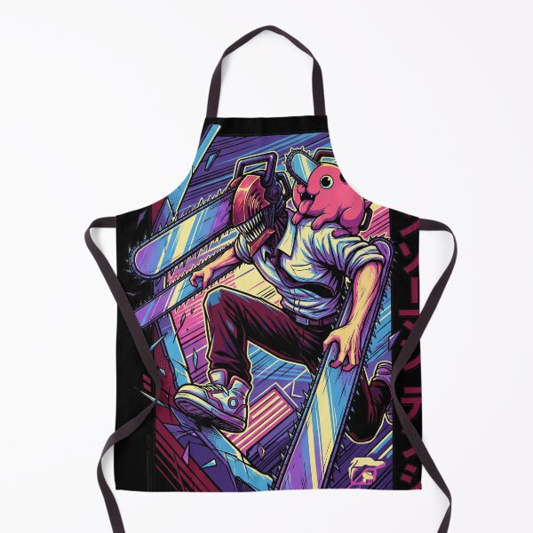Item preview, Retro 80s Boy Chainsaw Pet Neon Vaporwave Synthwave Sunset Katakana Design designed and sold by Senpaiwaves.