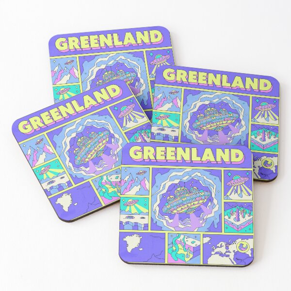 Item preview, Greenland Arctic Alien Base Vortex Retro Pop Art designed and sold by zzz888.