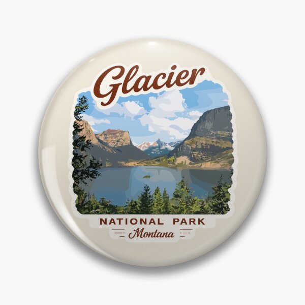 Artikelvorschau, Aufkleber für den Glacier-Nationalpark entworfen und verkauft von Gideon Emmerich.