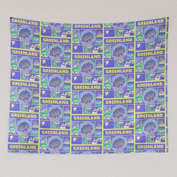 Item preview, Greenland Arctic Alien Base Vortex Retro Pop Art designed and sold by zzz888.