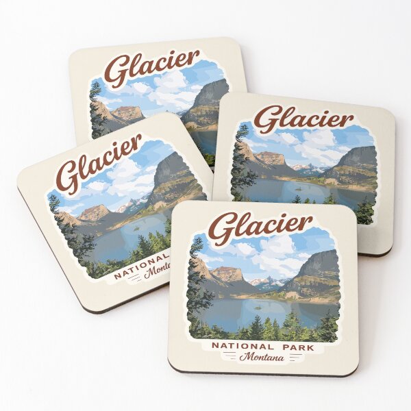 Item preview, Glacier National Park Sticker designed and sold by Gideon Emmerich.