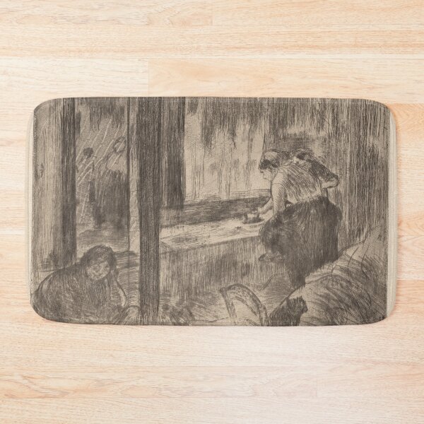 Item preview, The Laundresses by Edgar Degas: Impressionist Interior Fine Art Print designed and sold by artofuniverse.