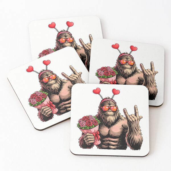 Item preview, Funny romantic gorilla holding roses with heart antenna headband designed and sold by RuperDelois.