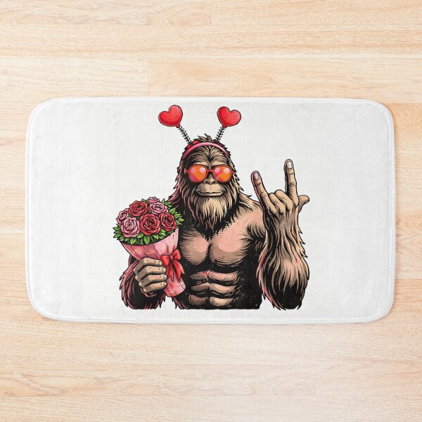 Item preview, Funny romantic gorilla holding roses with heart antenna headband designed and sold by RuperDelois.