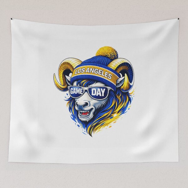 Item preview, Fierce ram mascot wearing beanie sunglasses and game day style designed and sold by RuperDelois.