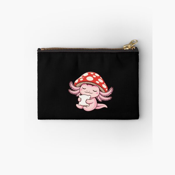 Item preview, Minimal Sleepy Axolotl with Mushroom Hat – Cute Pastel Illustration designed and sold by ColorSplash123.